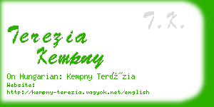 terezia kempny business card